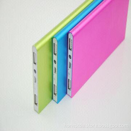 Battery power bank for Samsung smartphone with dual output and metal case